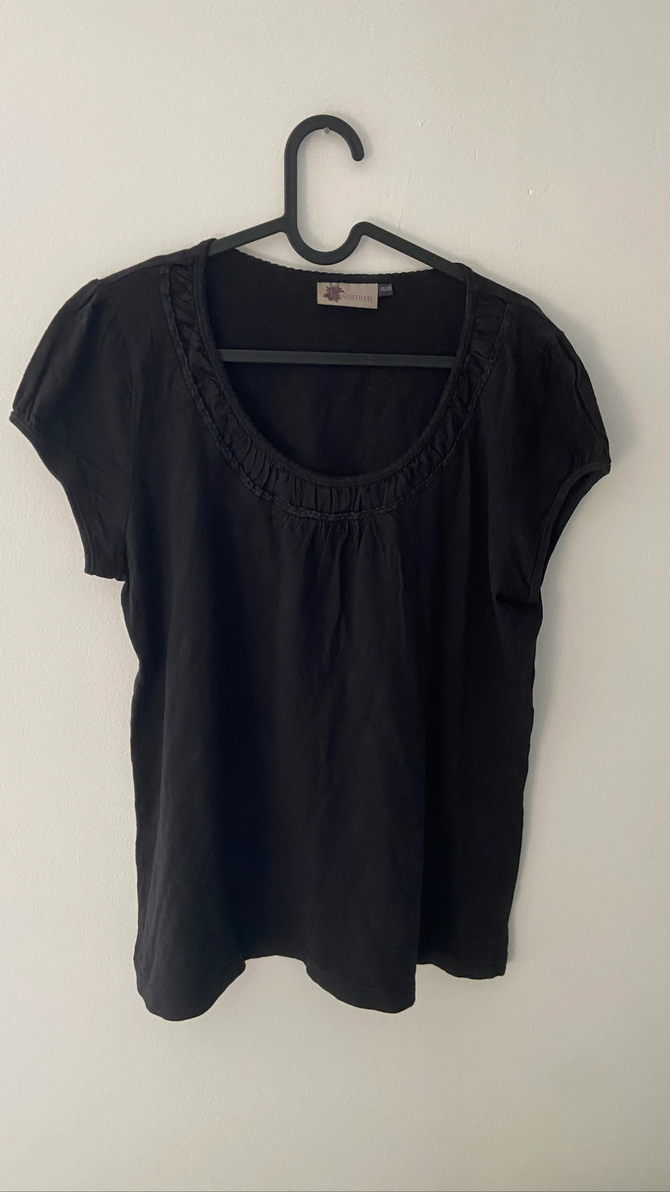 Haut noir coupe ample Taille 44 – photo 2
